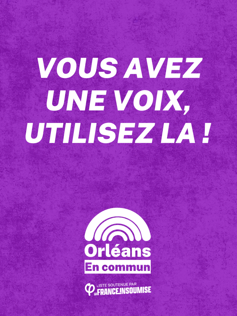 Affiche de campagne Orléans en commun