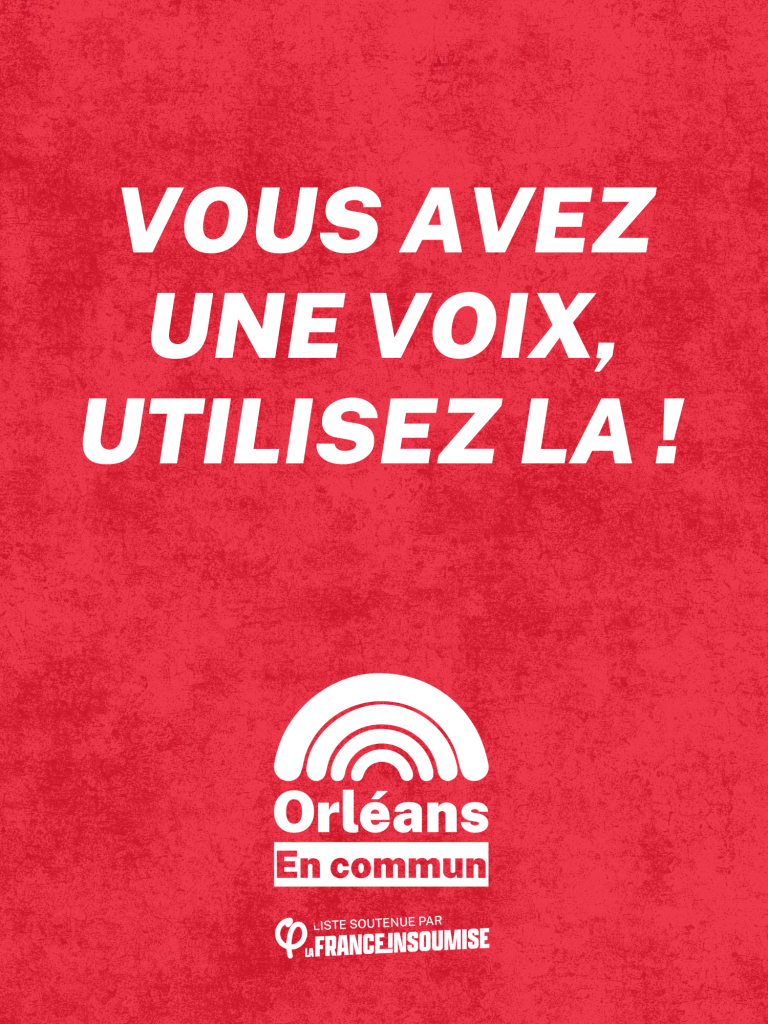 Affiche de campagne Orléans en commun