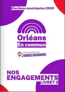 Engagements Orléans en commun pour les élections municipales 2026