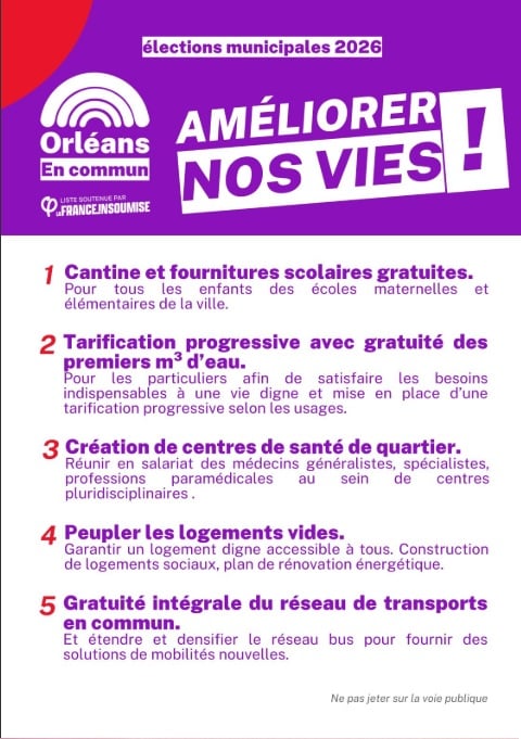 Tract Orléans en commun