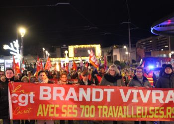 Manifestation de soutien à Brandt, Orléans en commun